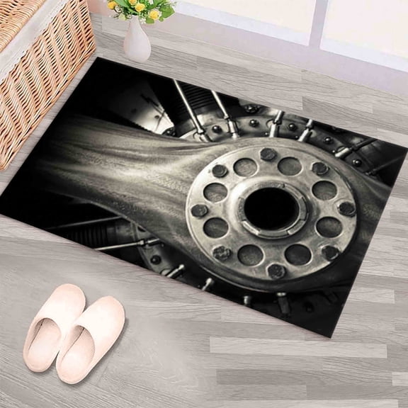 Airplane Propeller Rug, Aircraft Rugs, Airplane Rug, Modern Rugs, Anti-Slip Carpet, Round Rug, Cool Rug, Custom Rug, Luxury Rug, 3.3'x6.5' - 100x200 cm