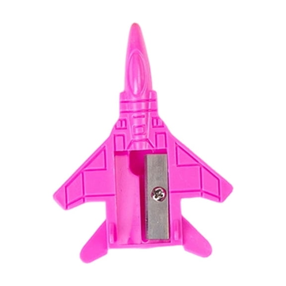 Airplane Shape Manual Pencil Sharpener, Portable Plastic Sharpener for Writing Drawing Office Supplies, Hot Pink