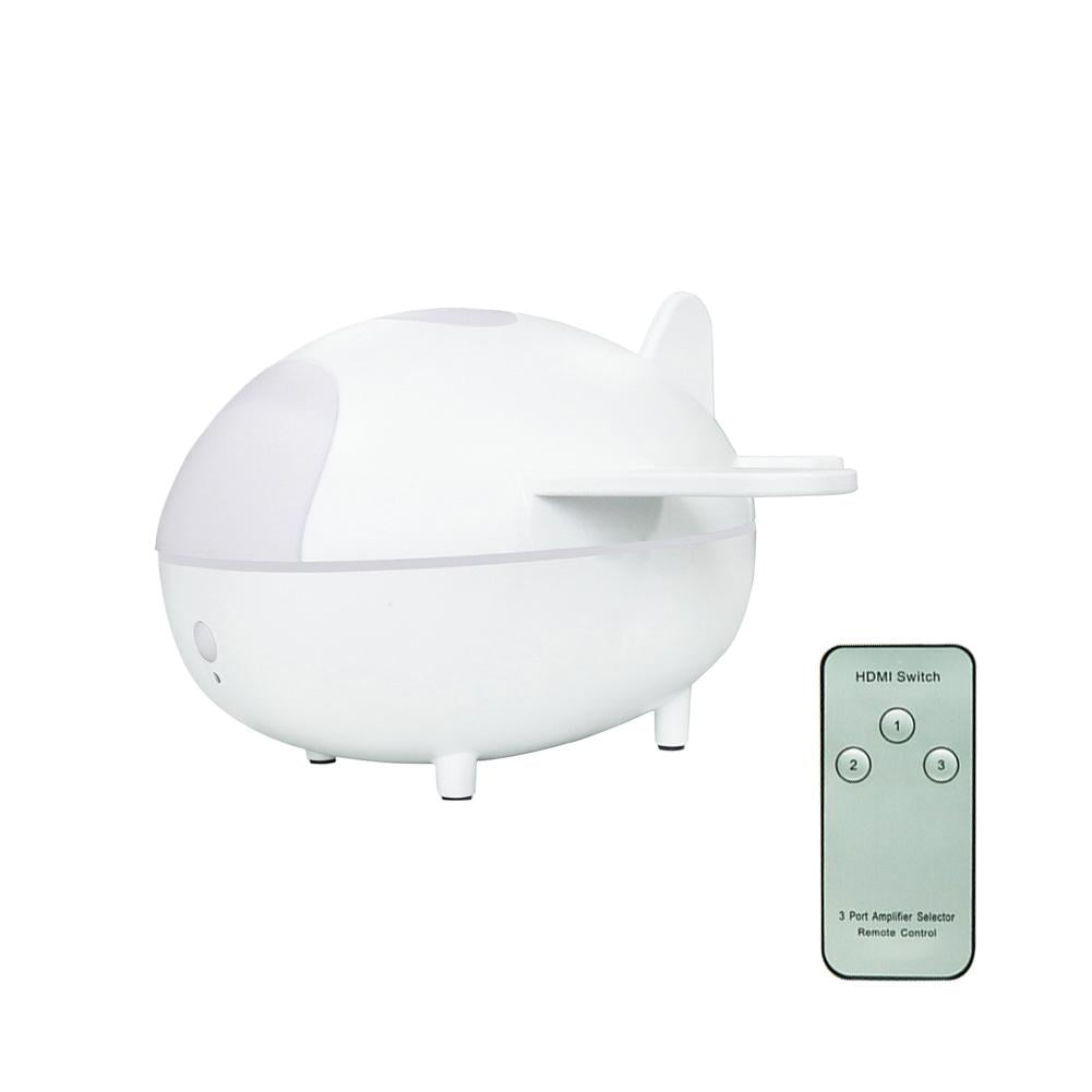 Airplane-Shaped Humidifier with LED Lights and Remote Control, Ultrasonic Aromatherapy Diffuser for Home and Office Decor