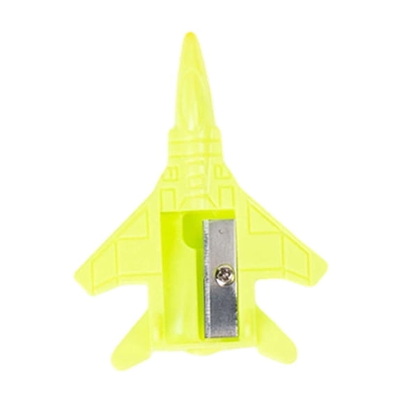 Airplane Shaped Manual Pencil Sharpeners Compact Plastic Single Sharpening Tools for Artists and Adults Portable Design for Office and Home Use Green