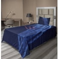 thumbnail image 1 of Ambesonne Airplane Fitted & Top Sheet Set with Sham, Canadian Snowbirds, Dark Blue Red, 1 of 4