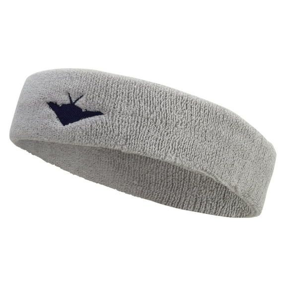 Airplane Silhouette Embroidered Head Band (Terry) - Lt Grey OSFM