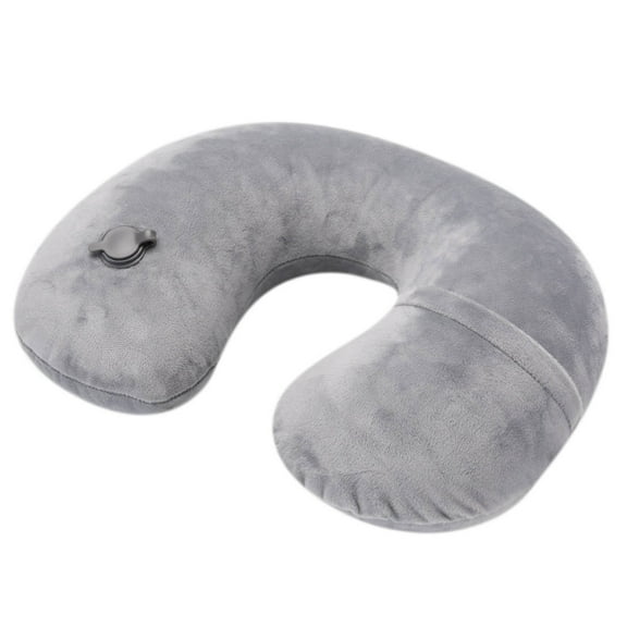 Airplane Sleep Support Inflatable U-Shaped Hump Neck Pillow for Travel, Soft Warm Texture, Elastic Comfortable