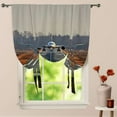 thumbnail image 1 of Airplane Takeoff Window Curtain for Living Room Roman Curtain Kitchen Tie-up Curtains Adjustable Drapes, 1 of 5