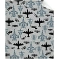 thumbnail image 1 of Airplane Throw Blanket, Airplane Gifts for Airplane Lover, Soft Fuzzy Flannel Throw Blanket Lightweight Warm Blanket for Kids Adult Bed, Sofa, Bed Room Decoration 60"x80", 1 of 6