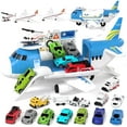 thumbnail image 1 of Airplane Toys, Toys for 2+ Year Old Boys, Transport Airplane with 6 Race Cars, 6 Carrier Cars, 2 Airplanes, 1 Helicopter, 1 Map, 2 Year Old Boy Birthday Gift, 1 of 9