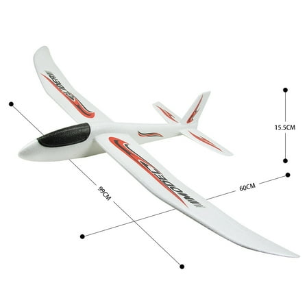 Airplane Toy Foam Glider 39" Throwing Glider Inertia Plane Foam Aircraft Toy Hand Launch Airplane Outdoor Sports Toy for Kids