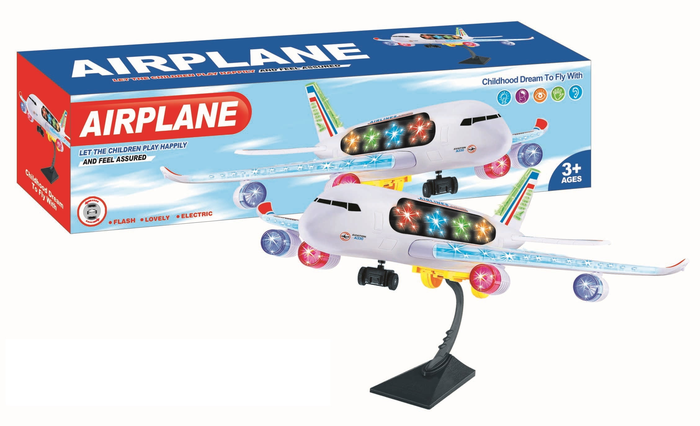 Toddler Toy Plane Bump and Go Action Battery Operated Airplane Toys for  Kids with LED Flashing Lights and Sounds - China Airplane Toys and  Electrical Toys price