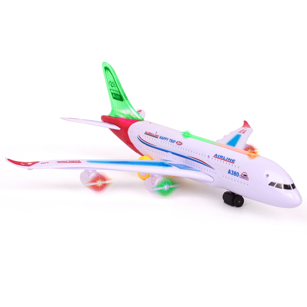 LiveGo Electric Airplane Toys for Kids, Bump and Go Action Airplane, Model  Plane with Attractive Lights and Sounds, Changes Direction on Contact