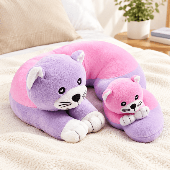Airplane Travelow For - Evolution Neck Support Sleeping On Airplanes S And Cars Cute Cozy Cuddlyl Pal On-the-go Journeys (kittens)