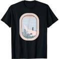 thumbnail image 1 of Airplane Window Design Aviation T-Shirt, 1 of 5