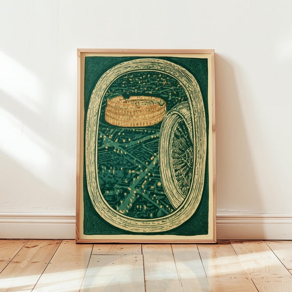 Wall Prints Rome Airplane Window Poster Rome Skyline Print Green Travel Wall Art Home ...