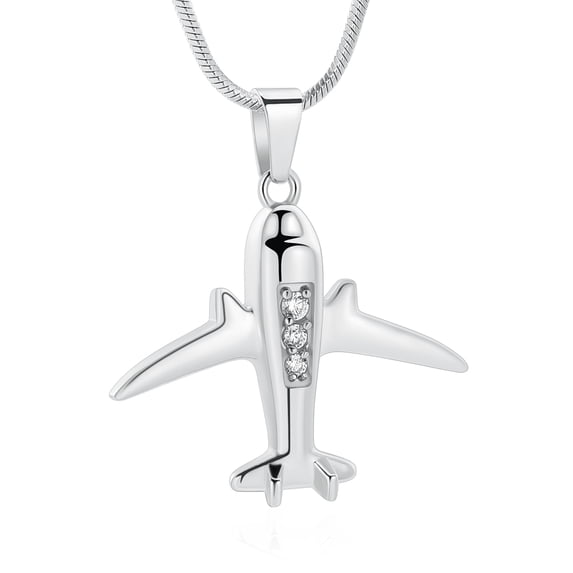 Airplane pendant cremation jewellery urns for ashes keepsake urn necklace
