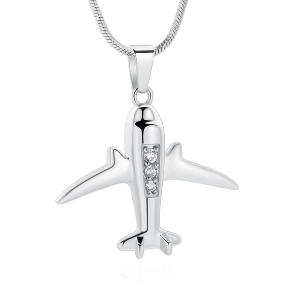 Airplane pendant cremation jewellery urns for ashes keepsake urn necklace