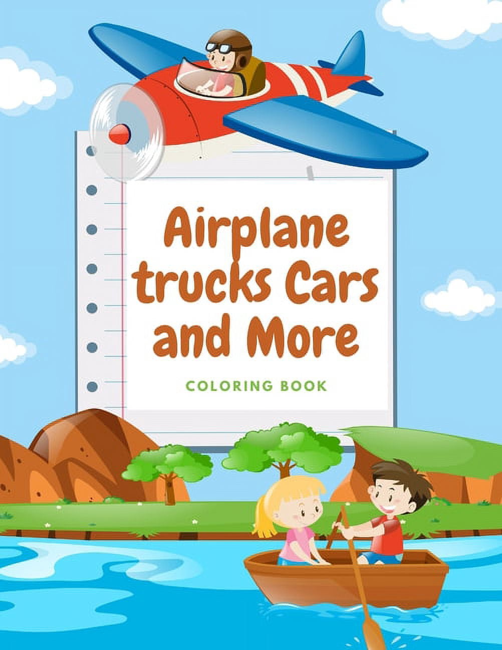 Airplane trucks Cars and More coloring book : perfect for toddlers boys and girls Ages 2-5 . Great idea for Christmas gift (Paperback)