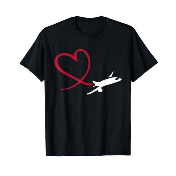 Airplane with heart T-Shirt