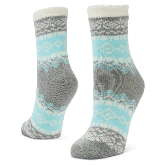 Airplus 2024 Double Layer Crew Sock Frozen Fry Fair Isle, Woman's 5-10