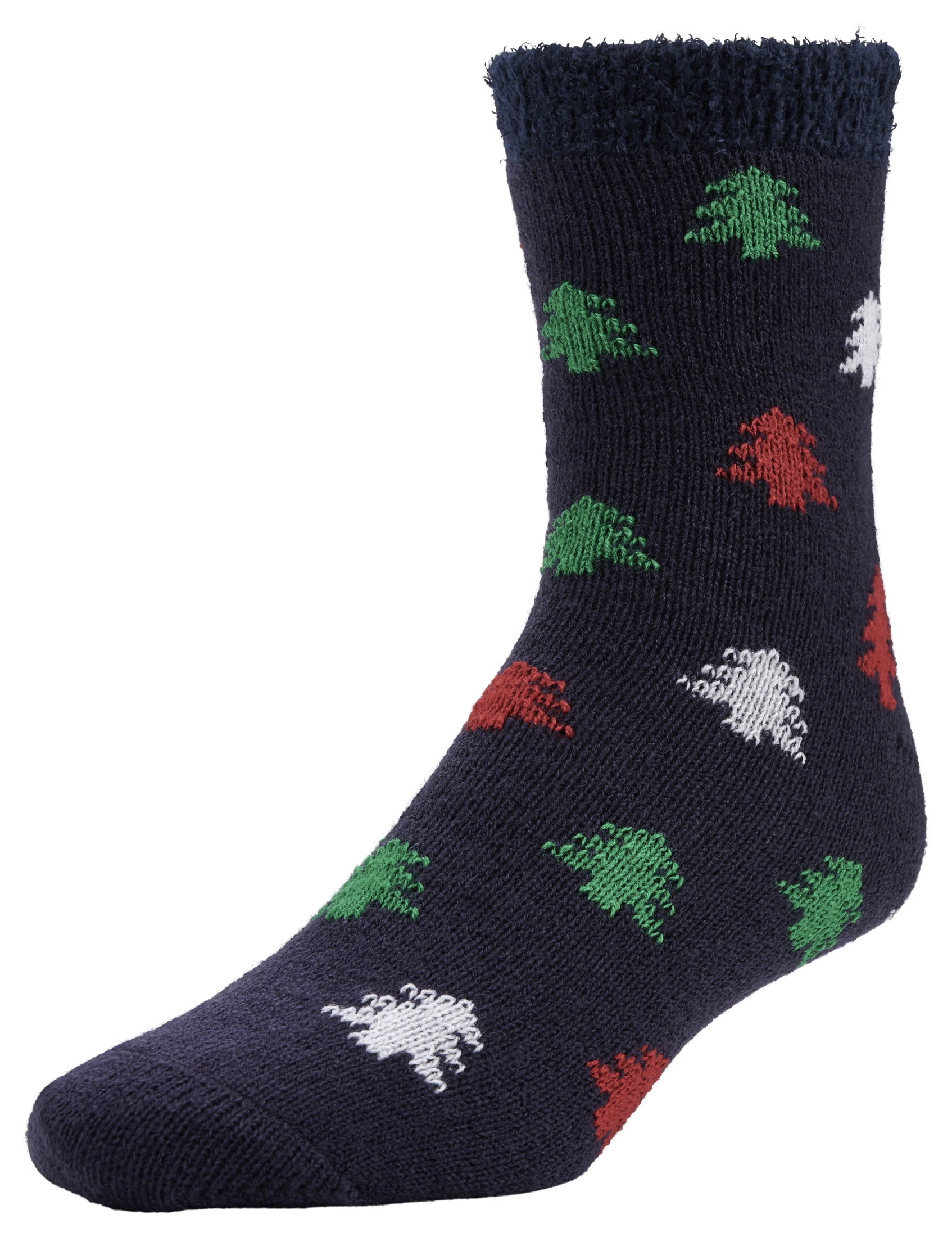 AIRPLUS Double Layer Aloe Crew Socks, Multi Color Trees, Men's 8-12.5, 1 Pair