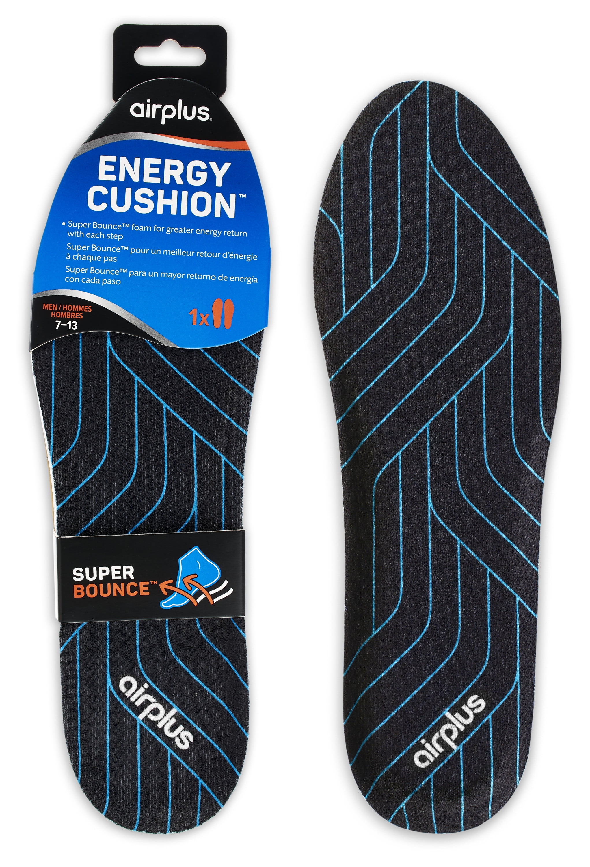 Energy Cushion Insoles with Super Bounce™ Men's Size 7-13 - Walmart.com
