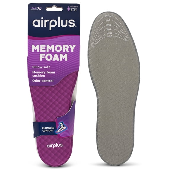 Airplus Memory Comfort Insole Women's 5-11, Trim-to-Fit Women's