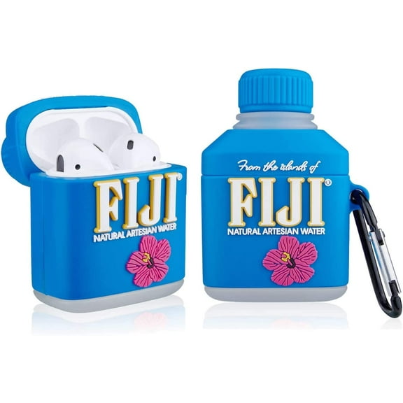 for Airpod 1&2 Case, Cute Cartoon 3D Soft Silicone Air Pods Funny Cover, Kawaii Fun Cool Keychain Design Shell, Drink Fashion Stylish Girls Kids Teen Women Cases for Airpods(Fiji Flower)