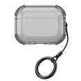 thumbnail image 1 of for Airpods 2nd Gen / 1st Gen Case Clear with Lanyard Ring Buckle, Luxury PC Transparent Drop Protective Anti-Yellow Anti-Scratch Cover Skin Friendly Women Men Charging Case - Black, 1 of 6