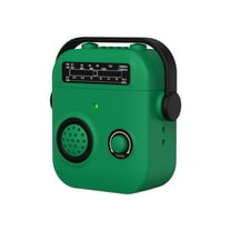 for Airpods 2nd Generation / 1st Generation Case Cover with Swivelling Handle, Cute Radio Design with Locking Cap Silicone Rubber Shockproof Protective Cover for Airpods 2nd Gen / 1st Gen, Green