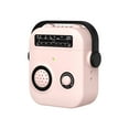 thumbnail image 1 of for Airpods 2nd Generation / 1st Generation Case Cover with Swivelling Handle, Cute Radio Design with Locking Cap Silicone Rubber Shockproof Protective Cover for Airpods 2nd Gen / 1st Gen, Pink, 1 of 7