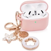 Airpods 4 phone cases, new womens anti drop silicone iPod 4 earphones, wireless accessories, charging case, Airpods 4th generation girls shiny keychain, earphone protective cover