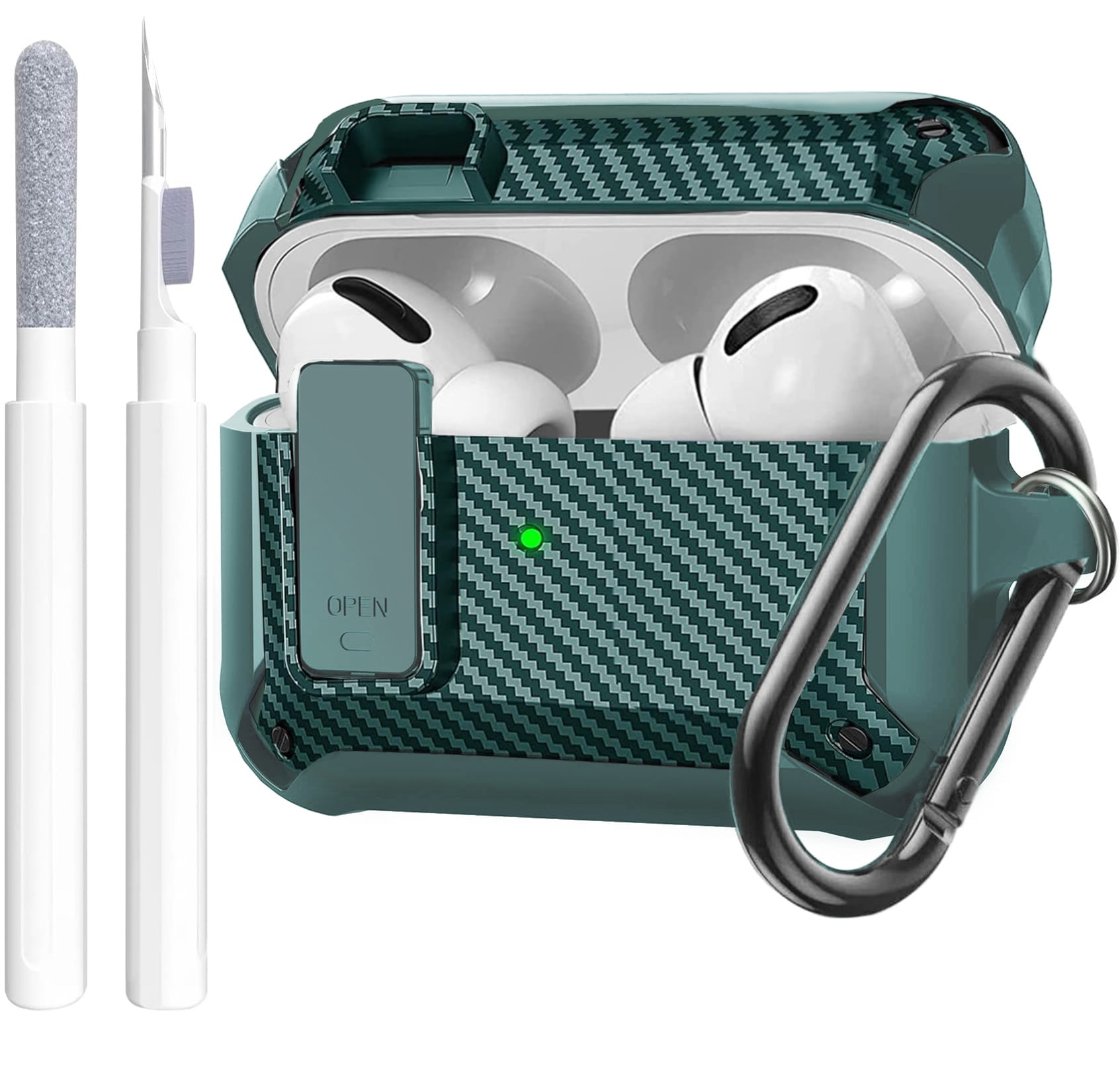 OTOPO Airpods Pro 2nd/1st Generation Shockproof Earbud Case with Accessories Included, Carbon Fiber Black & Red - Walmart.com OTOPO Airpods Pro 2nd/1st Generation Shockproof Earbud Case with Accessories Included, Carbon Fiber Black & Red - Walmart.com