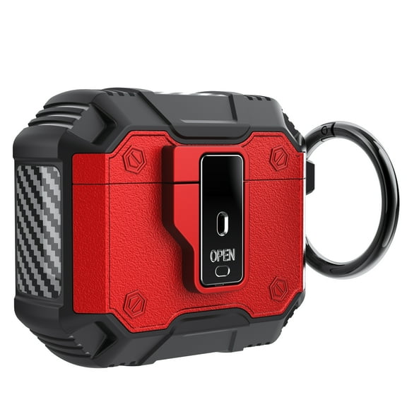 for Airpods Pro 2nd Gen (2022) Case with Keychain, AirPods Pro 2 Case, Rugged Hybrid PC TPU Airbuds Container Dustproof Anti-Scratch Protective Case for Apple Airpods Pro 2nd Gen (2022),Red