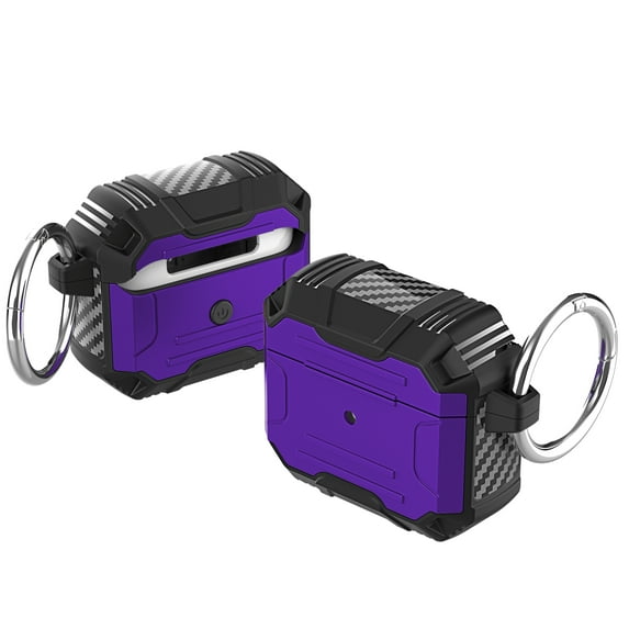 Airpods Pro 2nd Gen Case for Men Women, Heavy Duty Protective Case with Keychain Portable Dustproof Anti-Scratch Rugged Bumper Durable Case Cover for Apple Airpods Pro 2nd Gen 2022,Purple
