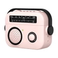 thumbnail image 1 of for Airpods Pro 2nd Generation 2022 Case Cover with Swivelling Handle, Cute Radio Design with Locking Cap Silicone Rubber Shockproof Protective Cover for Airpods Pro Gen, Pink, 1 of 7
