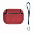 thumbnail image 1 of for Airpods Pro 2nd Generation 2022 Case with Keychain/Hand Strap, Drop Protective Shockproof Silicone Nylon Headphone Cover Support Wireless Charging for Airpods Pro 2nd Gen 2022,Red, 1 of 3