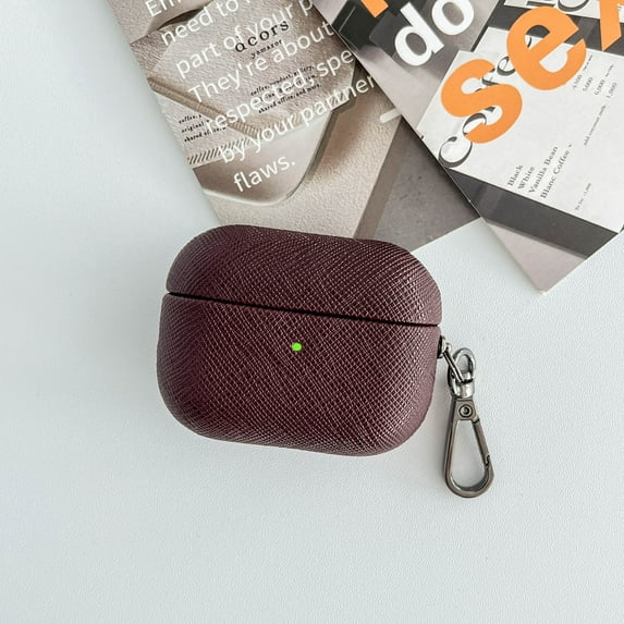 for Airpods Pro 3rd Gen (2025) Case, Cross Texture PU Leather Wireless ...