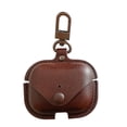 thumbnail image 1 of Airpods Pro Case with Carabiner, Airpods 3 Case, Allytech Premium PU Leather Lightweight Support Wireless Charging Shockproof Protective Keychain Case Cover for Apple AirPods Pro, Coffee, 1 of 4