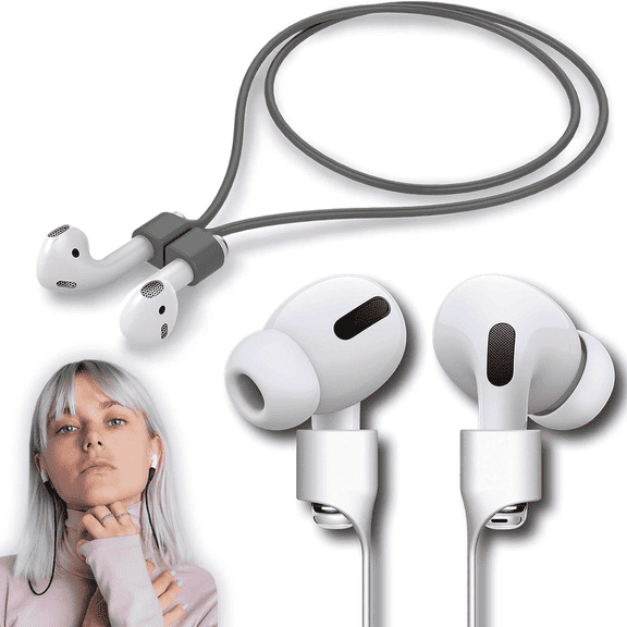 SHEZEMAO Earbuds Strap Anti-Lost Cord Lanyard for Airpods 4th 3rd 2nd Generation Pro 3 2 1 ( Gray)