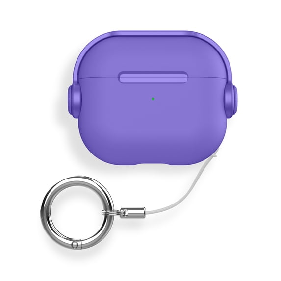 for Airpods case Clear,Shockproof Clear Case for AirPod 1st & 2nd Gen case,Full Protective Soft TPU Drop Protection Accessories Case with Keychain Charging Case for Women Girls Men,Purple