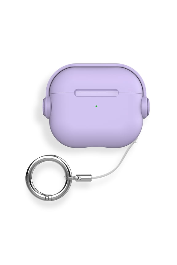 for Airpods case Clear,Shockproof Case for Airpods Pro 2nd Generation 2022 case,Full Protective Soft TPU Drop Protection Accessories Case with Keychain Charging Case for Women Girls Men,Lightpurple