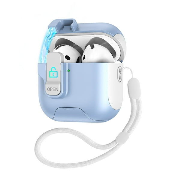 For Airpods pro 3 Case Cover with Lock Clip, Rugged Apple Airpods pro 3 Generation Case Men Women, Armor Shockproof Airpods pro 3 Gen Case Protective Hard Shell with Carabiner&Cleaner kit