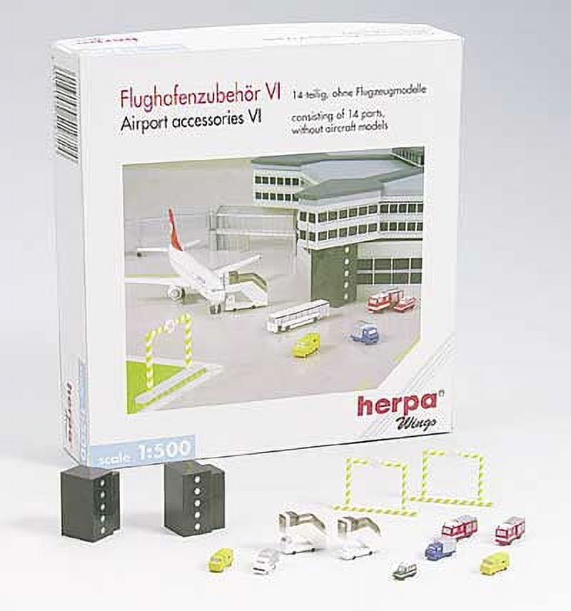 航空機・ヘリコプター herpa 1/500 Airport Service Set Airport Accessory Set 6 - Various Accessory Vehicles (1:500