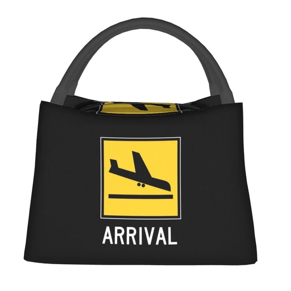 Airport Arrival Lunch Bag Aviator Pilot Travel Lunch Box For Women Funny Designer Thermal Lunch Bags Oxford Cooler Bag