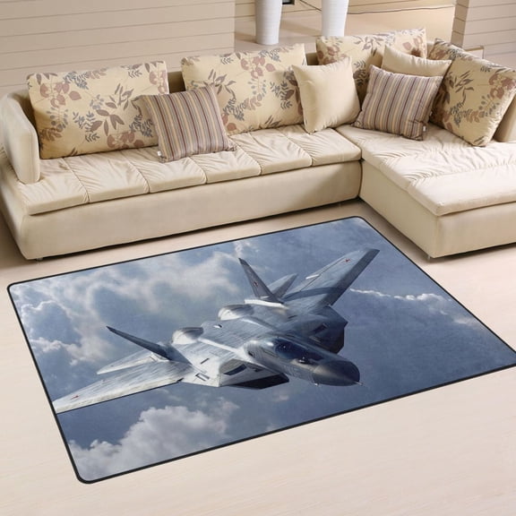 Airport Clouds Area Rug Washable Floor Carpet Mat 60 x 39 inch for Bedroom Living Room Kids Room Home Decor