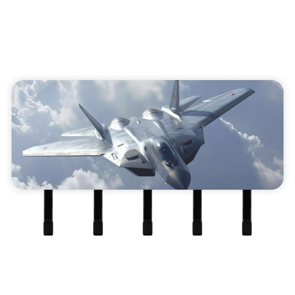 Airport Clouds Mail Holder Organizer Wall Mount with Shelf Key Holder Key Rack with 5 Key Hooks for Wall Decorative