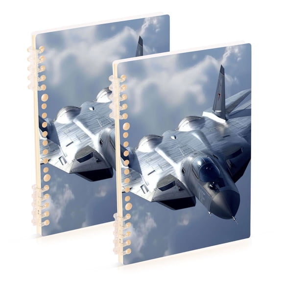 Airport Clouds Ring Binder Notebook Journey Note Diary College Ruled Spiral Notebook Study Loose Leaf Paper A5 60 Pages