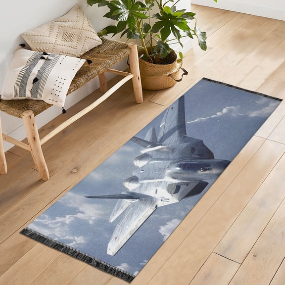 Airport Clouds Runner Rug Machine Washable Area Rugs Carpet Non Slip Entryway Mat for Bedroom Entryway Front Door