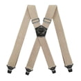 thumbnail image 1 of RYZNBY Airport Friendly 1.5 inches Wide X Back Style Elastic Suspenders with Plastic Clips For Men, 1 of 5