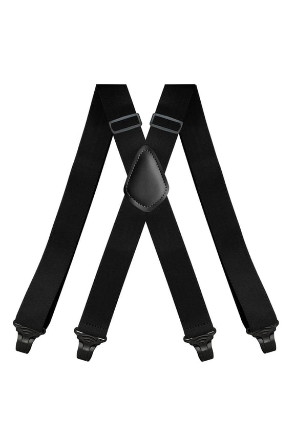 Airport Friendly Suspenders for Men 1.4 inch NO buzz X Back Hidden Suspender with Plastic 4 Clips Under Clothing for Men Women
