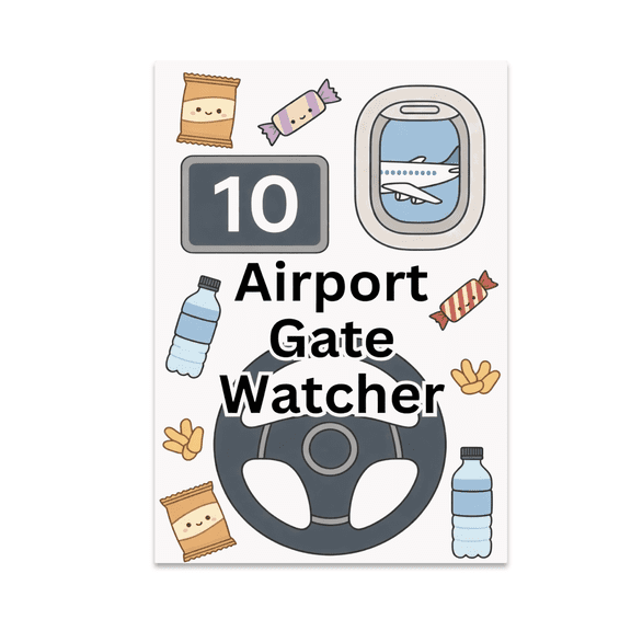 Airport Gate Watcher Wall Art - Travel Enthusiast - 13x19 Poster Print