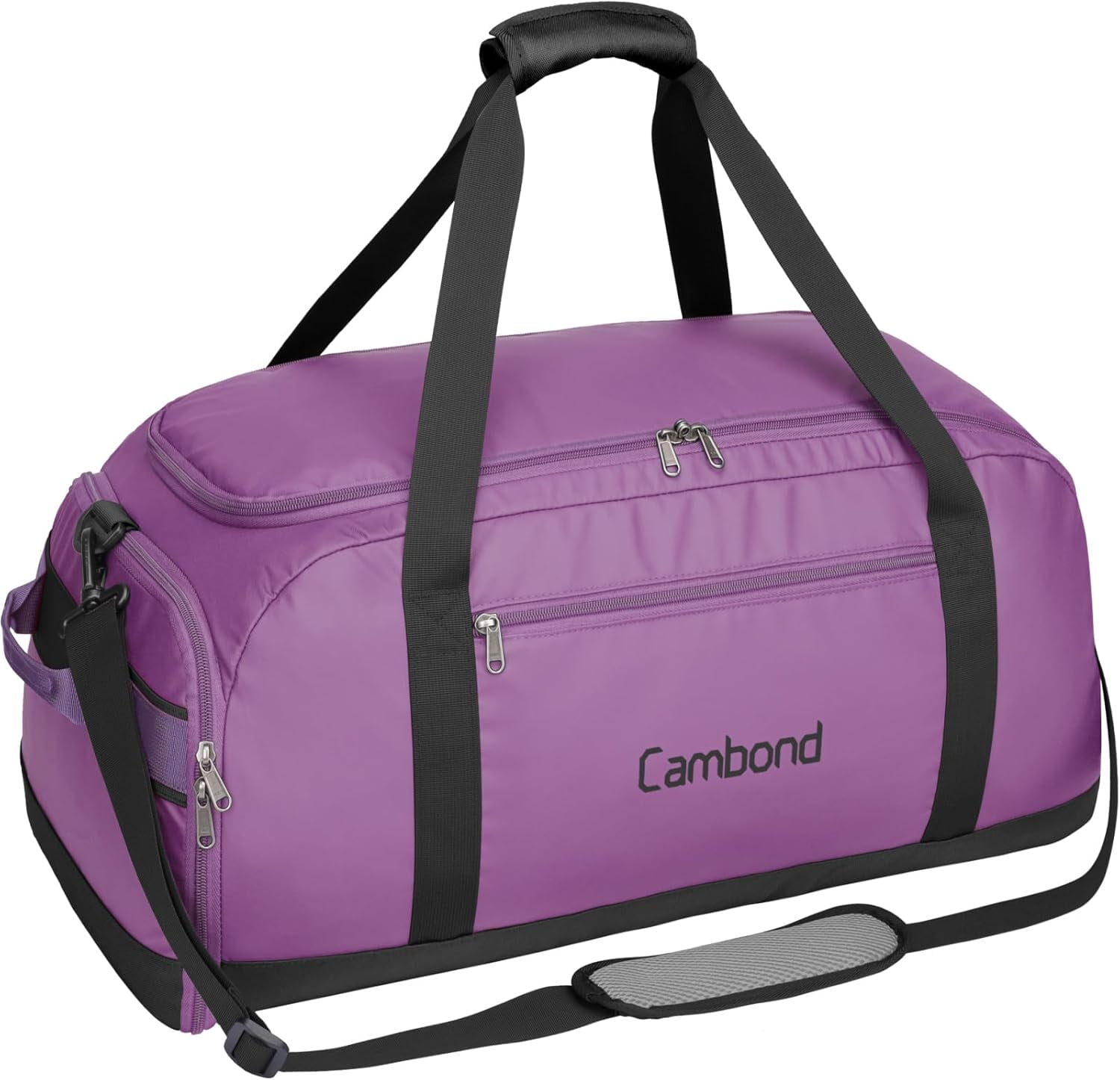 Airport Luggage Checked Bag - 80L Large Travel Duffle Bag for 5-7 Day Long Trip, Foldable Travel Duffel Bags for Traveling with Shoe Compartment for Men Women, Checked Luggage, Purple